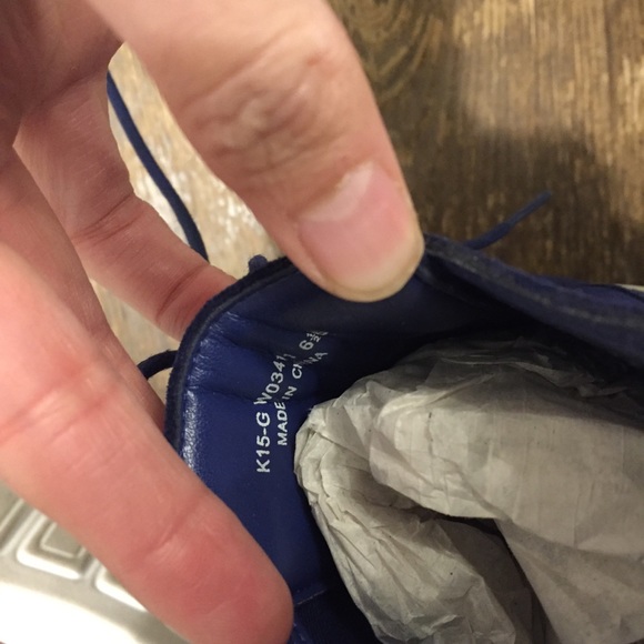 Cole Haan Grand Wingtip Oxford blue suede shoes